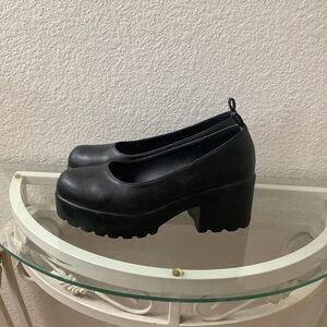 Elegant Black Platform Women's Shoes